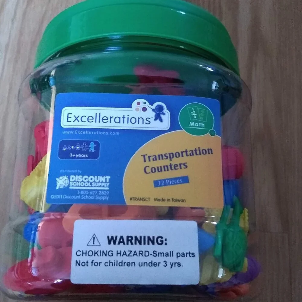 Excellerations Transportation counters x 72 New ( tub has no seal)